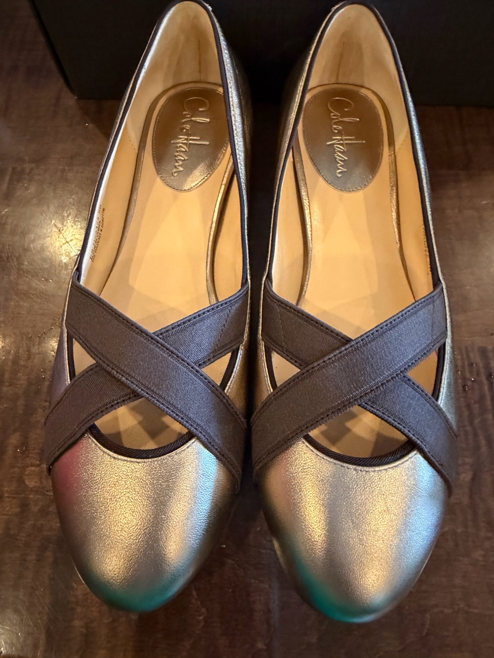 Cole Haan Air Lyric Ballet Ginger Metallic Flats Women’s 9 B New in Box